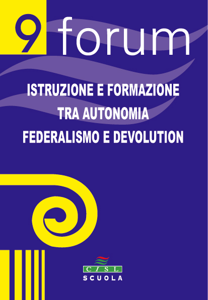 Copertina Istruzione e Formazione tra autonomia, federalismo e devolution 
